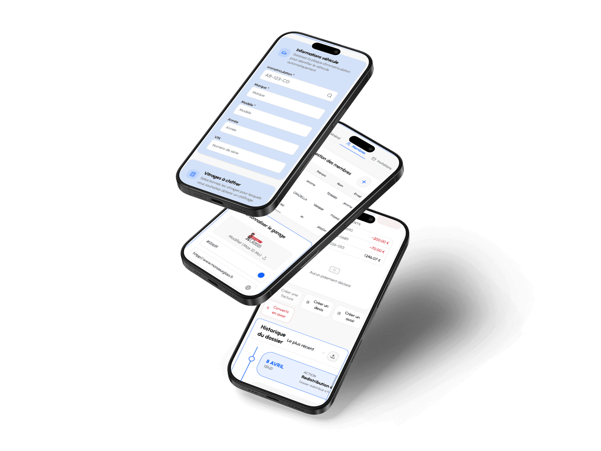 GlassCom Mobile Dashboard
